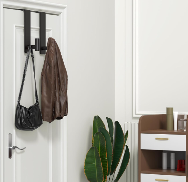 T-Shaped Over-The-Door Hook; Heavy-Duty Stainless Steel, 2-Piece Set - Image 2