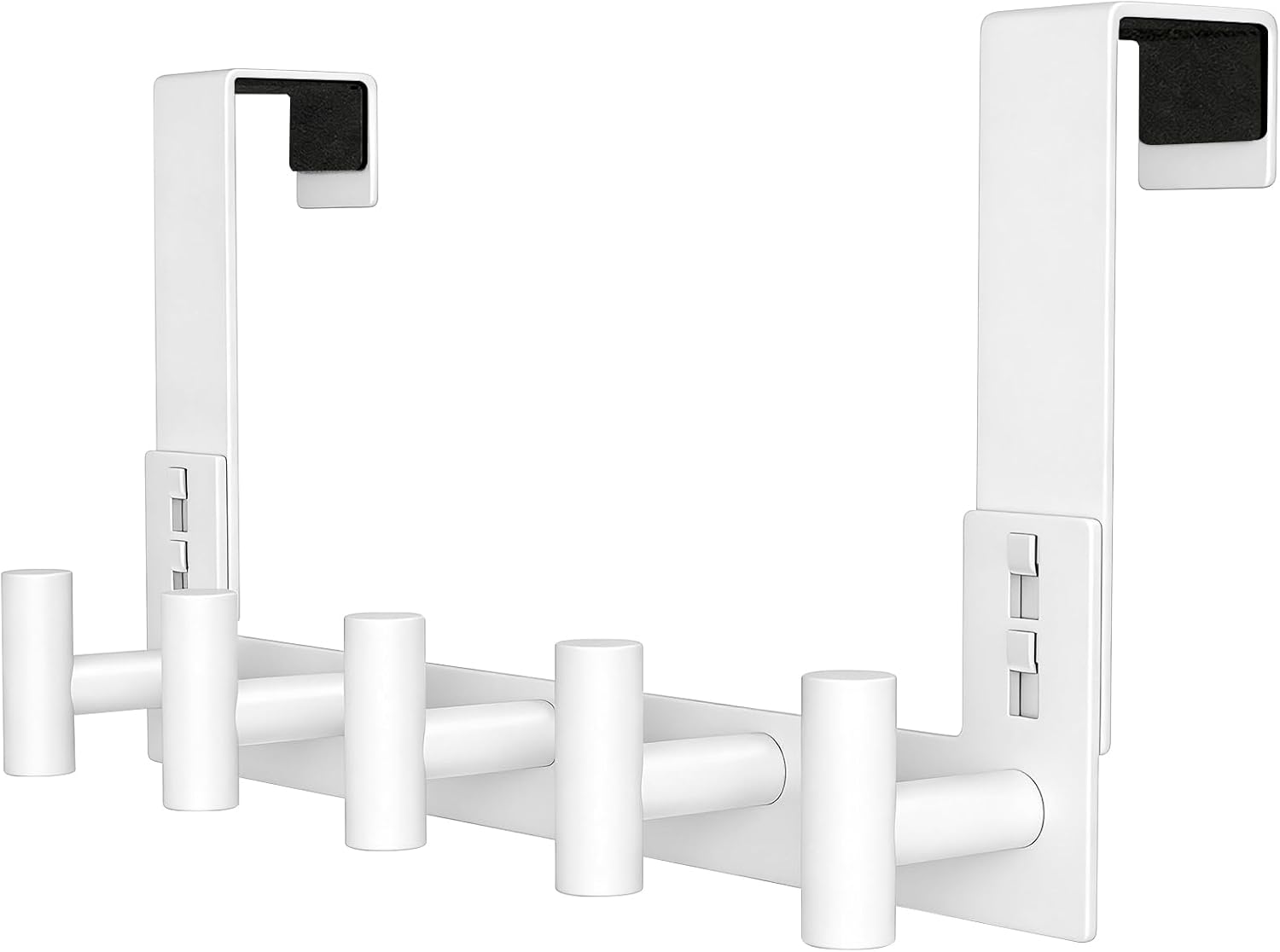 White 5-Hook T-Shaped Over-The-Door Towel Rack, Single Unit